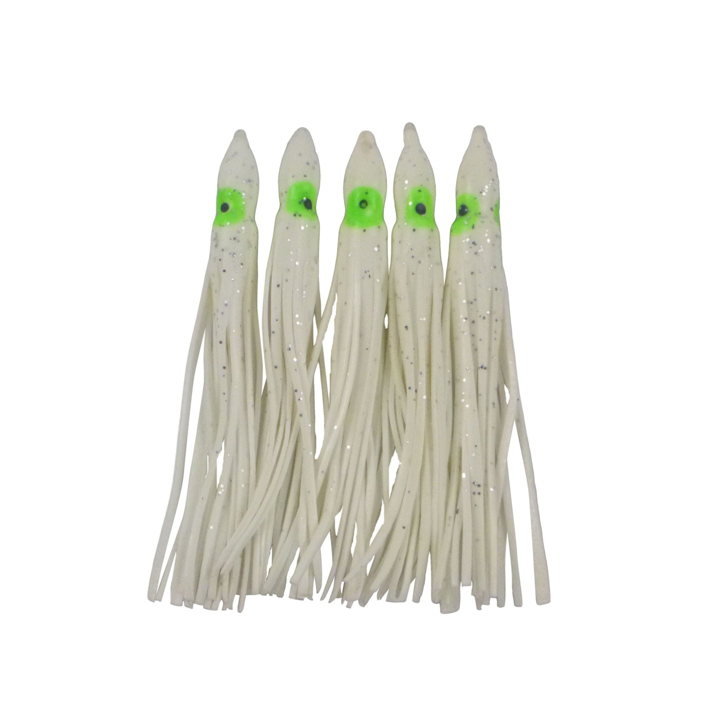 Swimerz Octopus Skirts 100mm White Fleck, 5 pack V658-93MC000437007