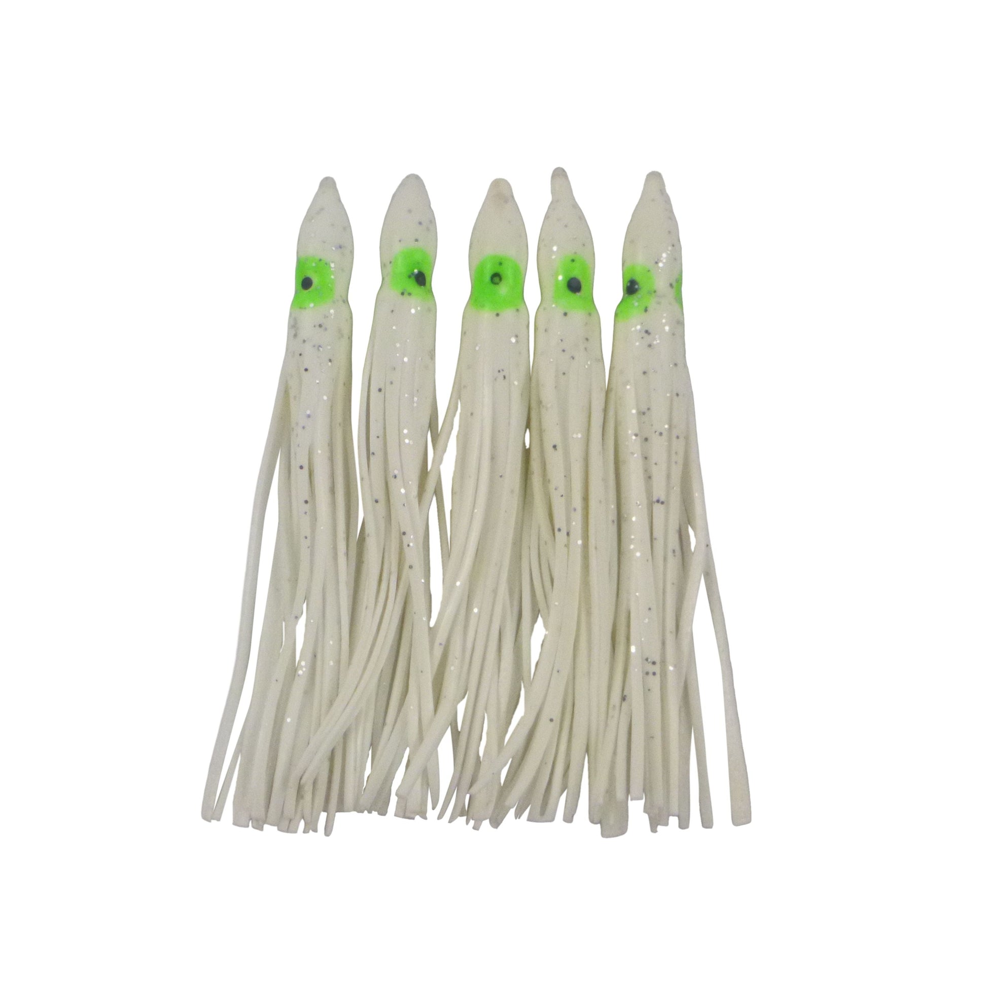 Swimerz Octopus Skirts 100mm White Fleck, 5 pack V658-93MC000437007