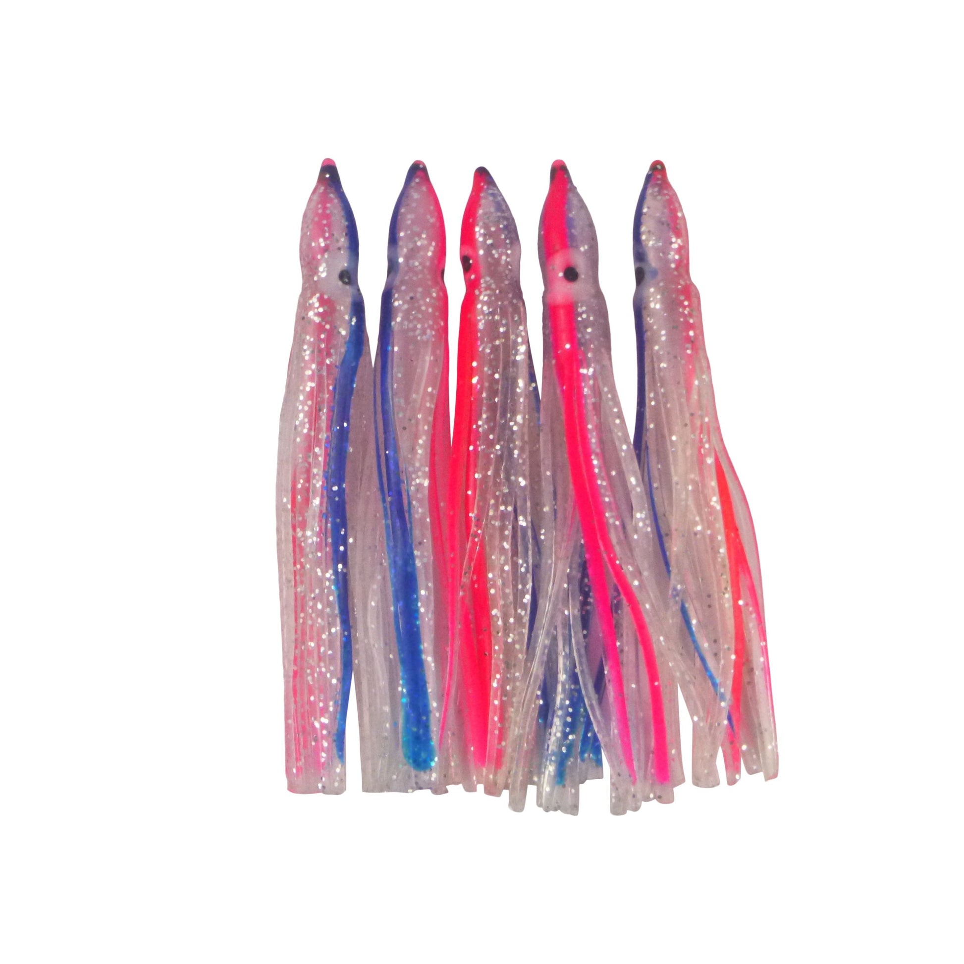 Swimerz Octopus Skirts 100mm Silver Stripe, 5 pack V658-93MC000437009