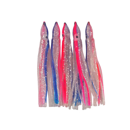 Swimerz Octopus Skirts 100mm Silver Stripe, 5 pack V658-93MC000437009