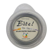 Swimerz Bite 7 Strand Coated Leader Wire, 70lb breaking strain, 10 mtrs V658-93MC000438104