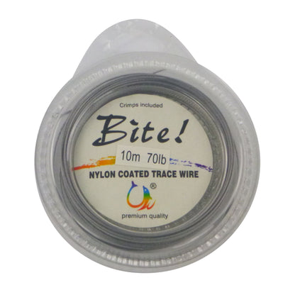 Swimerz Bite 7 Strand Coated Leader Wire, 70lb breaking strain, 10 mtrs V658-93MC000438104