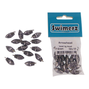 Swimerz 7gm Arrowhead Jig Head, 1/4oz, Lead, 15 pack V658-93MC000471001