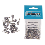 Swimerz 7gm Teardrop Sinker, Lead, 15 pack V658-93MC000472002