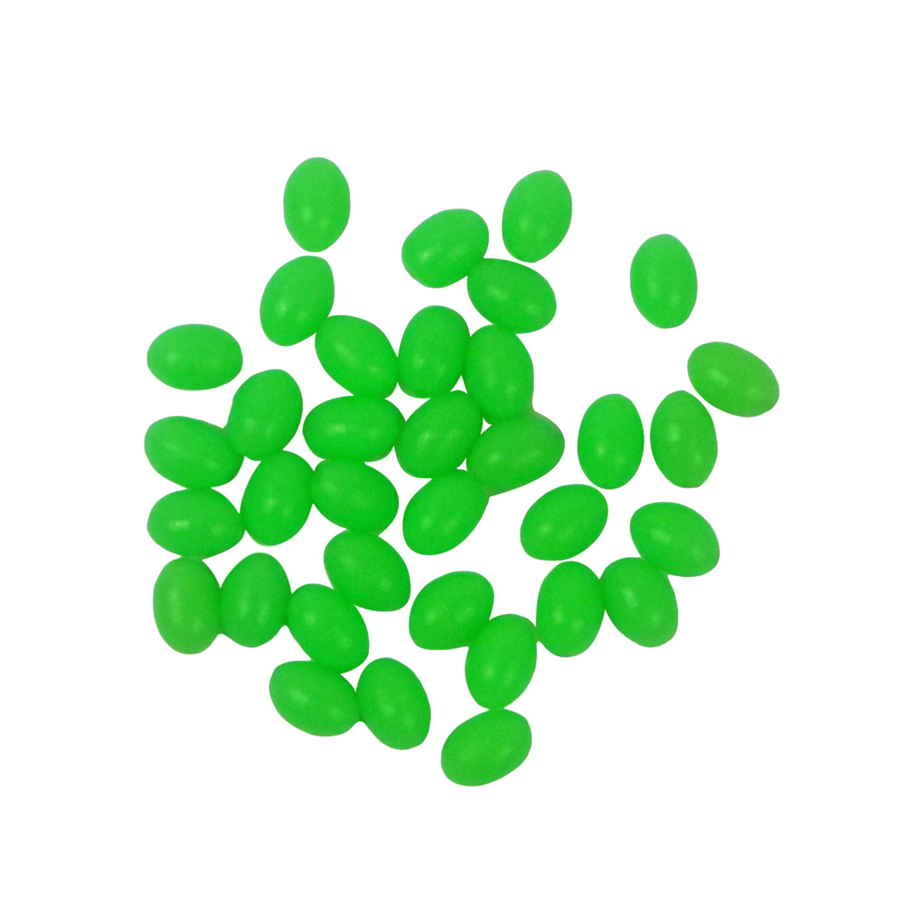 Swimerz Beads, 10mmWx15mmL, Lumo Green Egg, 50 pack V658-93MC000490365