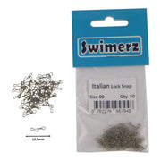 Swimerz Italian Snap, Closed Eye, size 00, 50 pack V658-93MC000490510