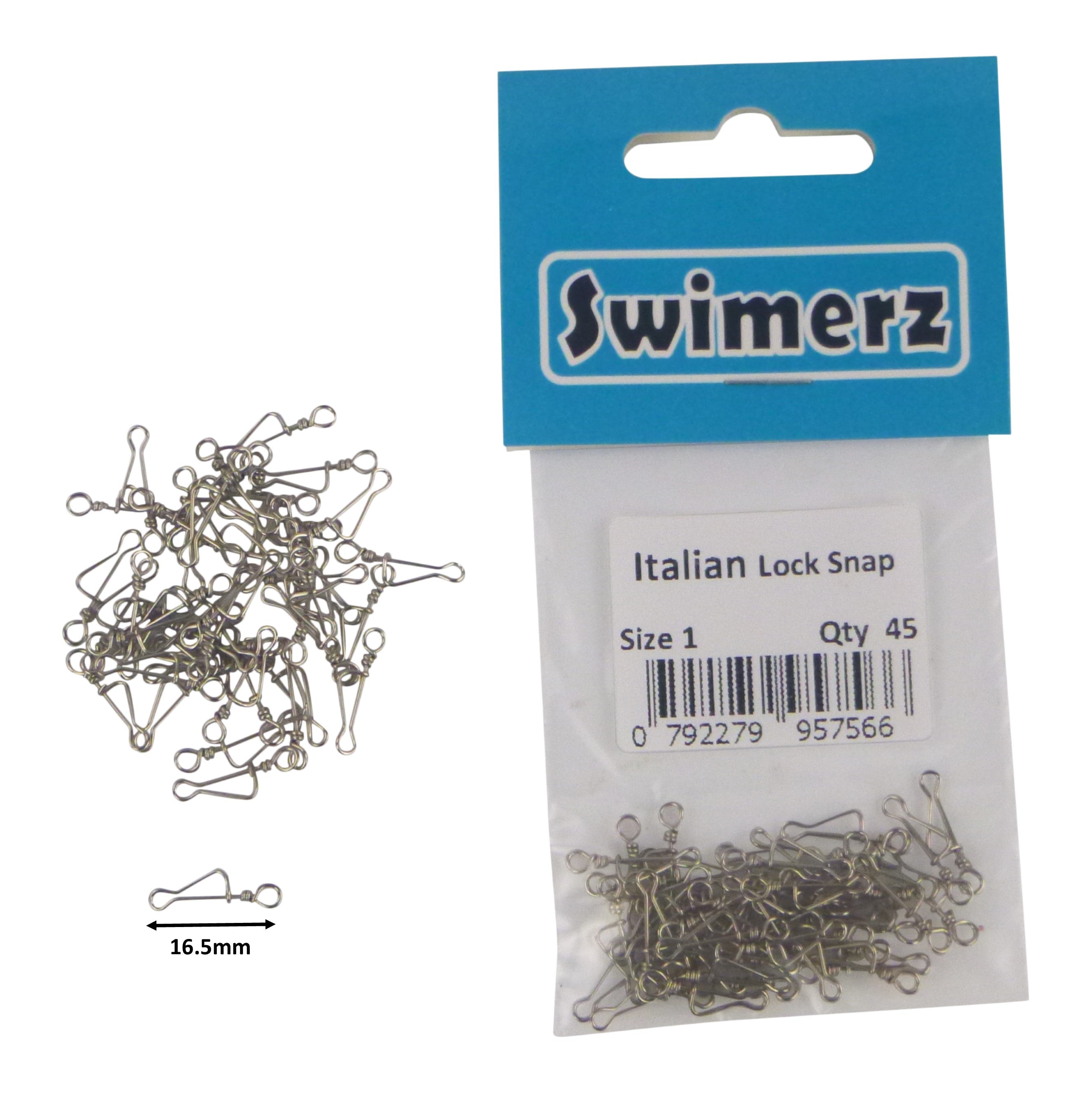Swimerz Italian Snap, Closed Eye, size 1, 45 pack V658-93MC000490511
