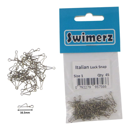 Swimerz Italian Snap, Closed Eye, size 1, 45 pack V658-93MC000490511