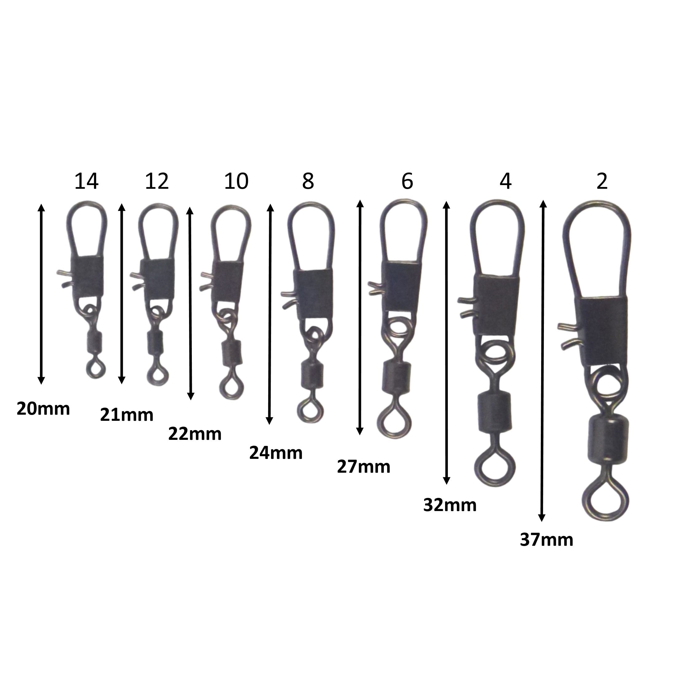 Swimerz Rolling Swivel w Interlock Snap, Size 10, 45 pack V658-93MC000490712