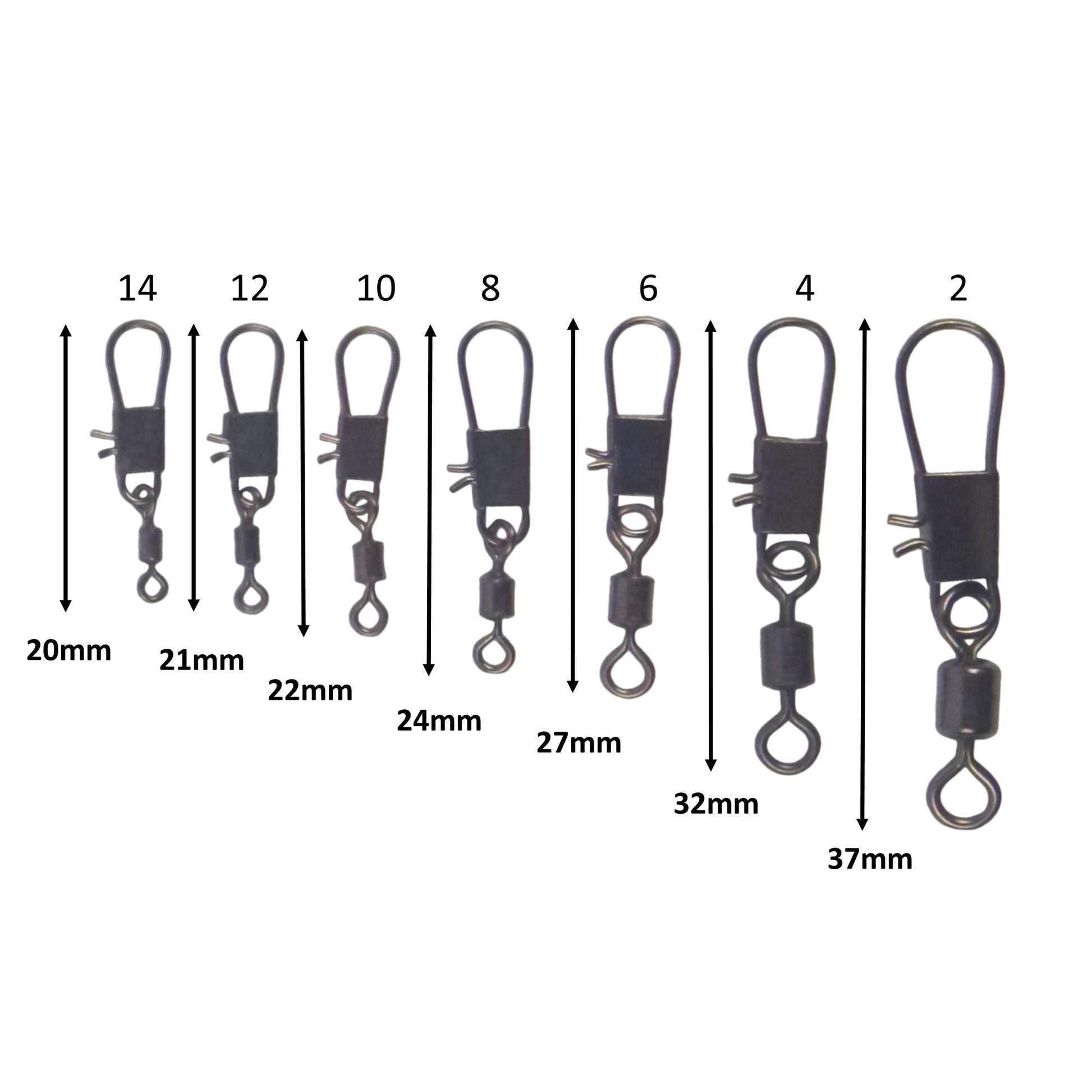 Swimerz Rolling Swivel w Interlock Snap, Size 8, 45 pack V658-93MC000490713