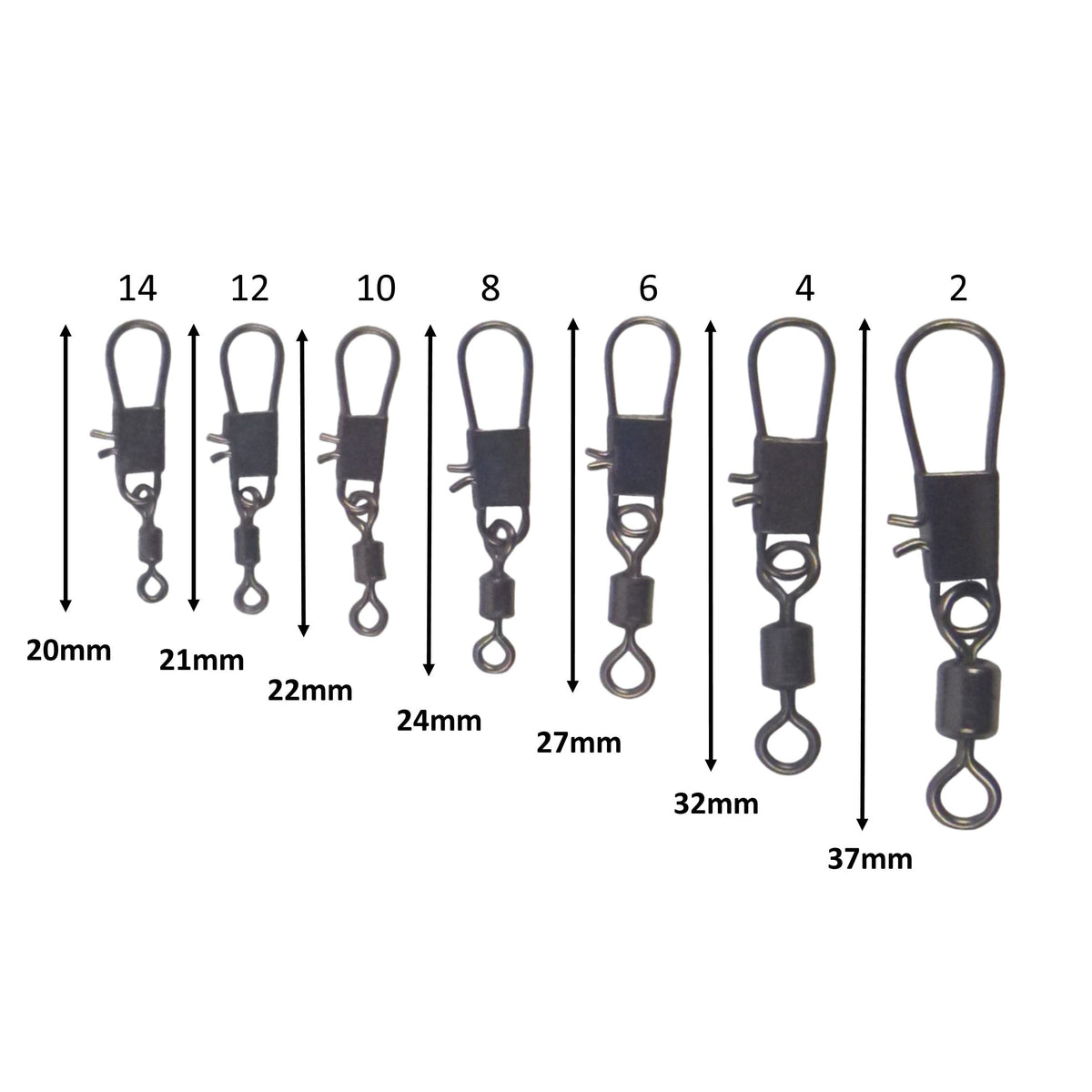 Swimerz Rolling Swivel w Interlock Snap, Size 4, 40 pack V658-93MC000492200