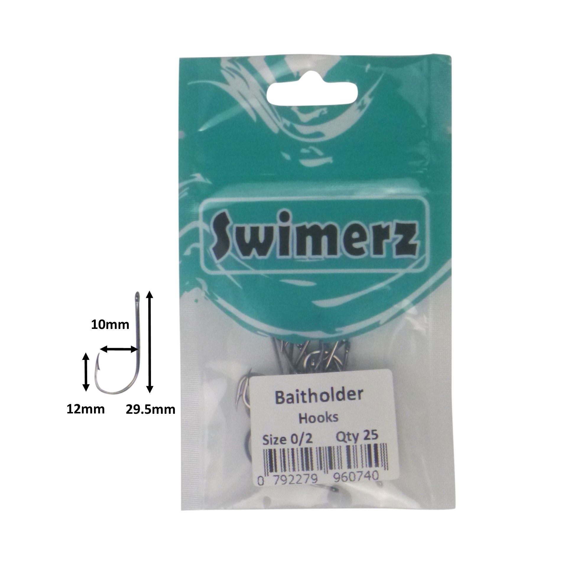 Swimerz 0/2 Baitholder Hook, Qty 25 V658-93MC000496102