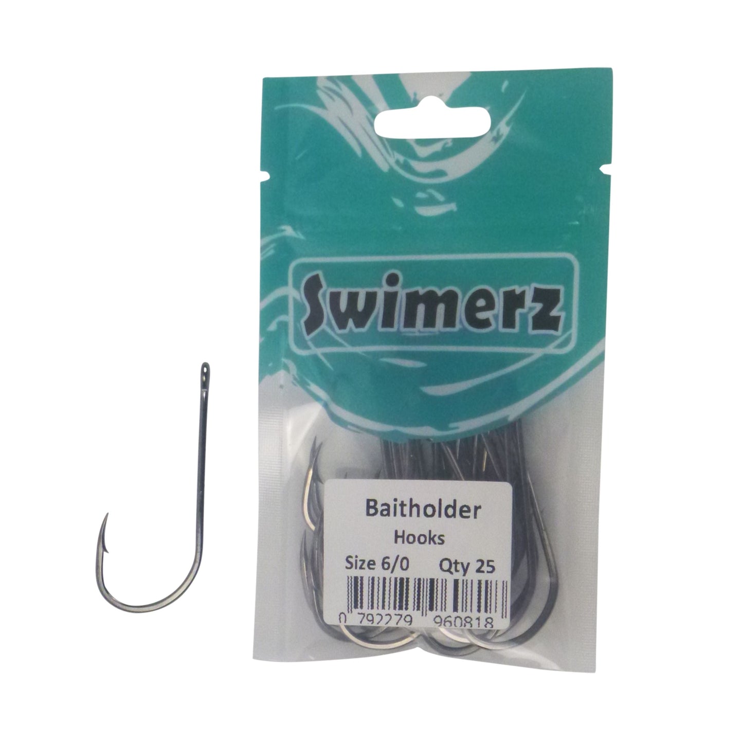Swimerz 6/0 Baitholder Hook, Qty 25 V658-93MC000496109