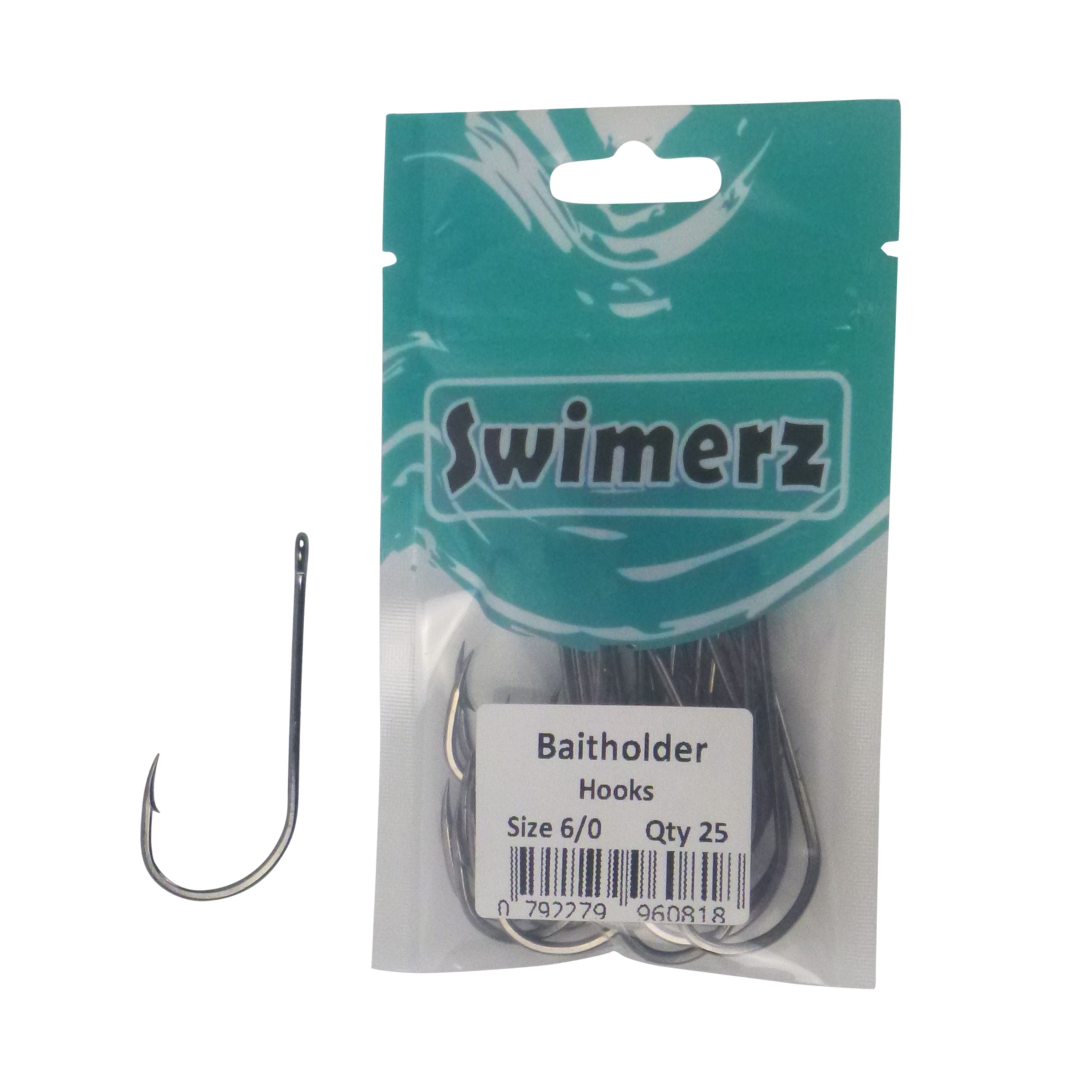 Swimerz 6/0 Baitholder Hook, Qty 25 V658-93MC000496109