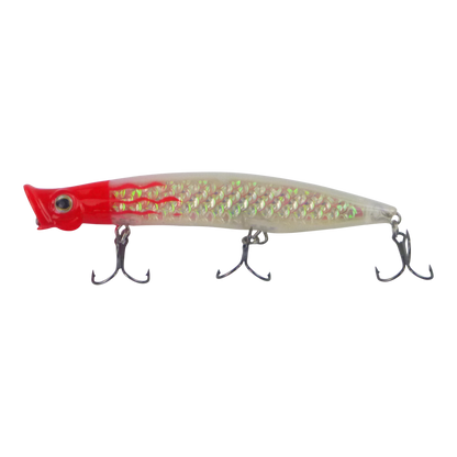 Toppu Mizzu Cupface Popper, 110mm, Silver Red Hex V658-93MC000540113