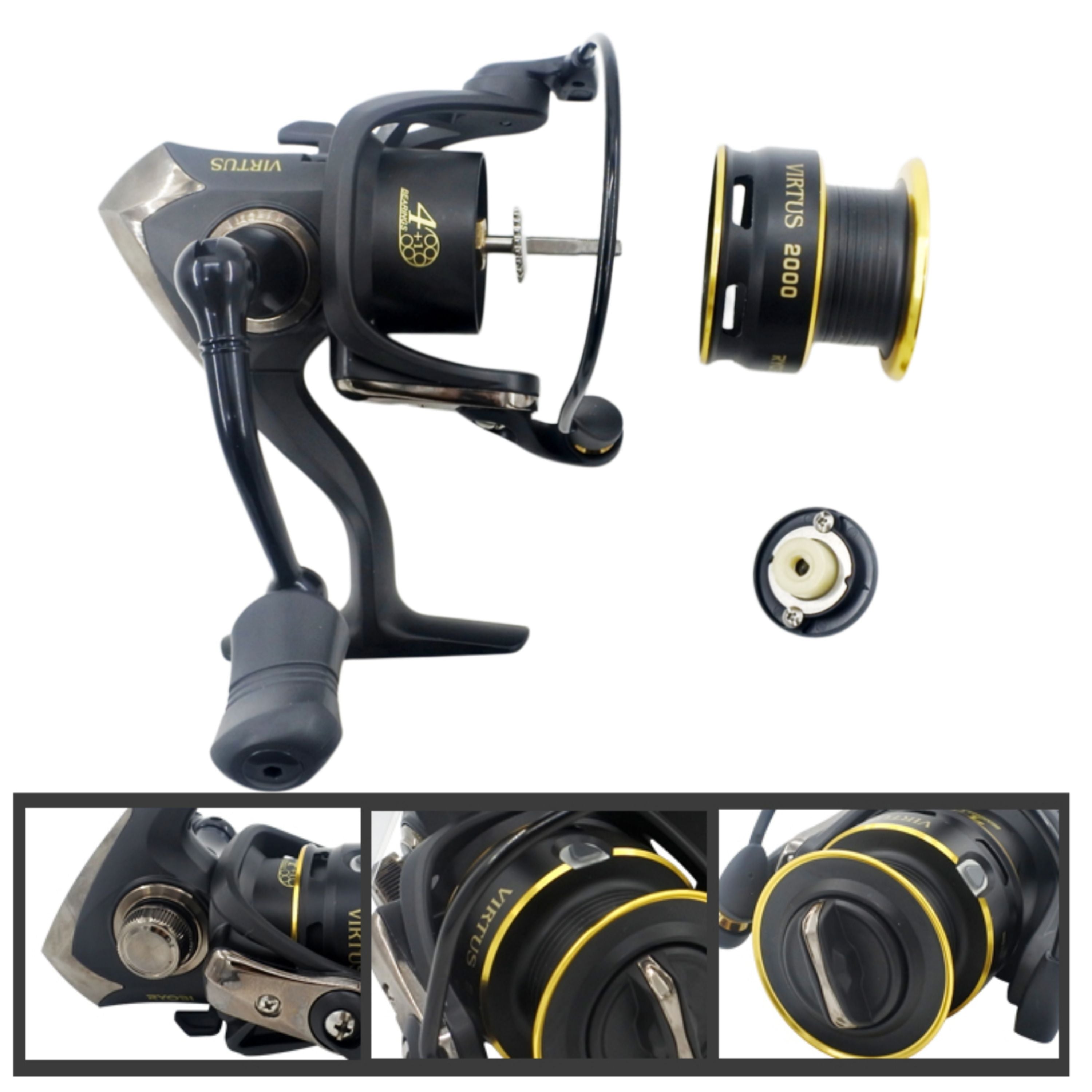 Ryobi Virtus 4000 Spinning Reel, 5:1:1 Gear Ratio 4+1BB V658-93MC000610104