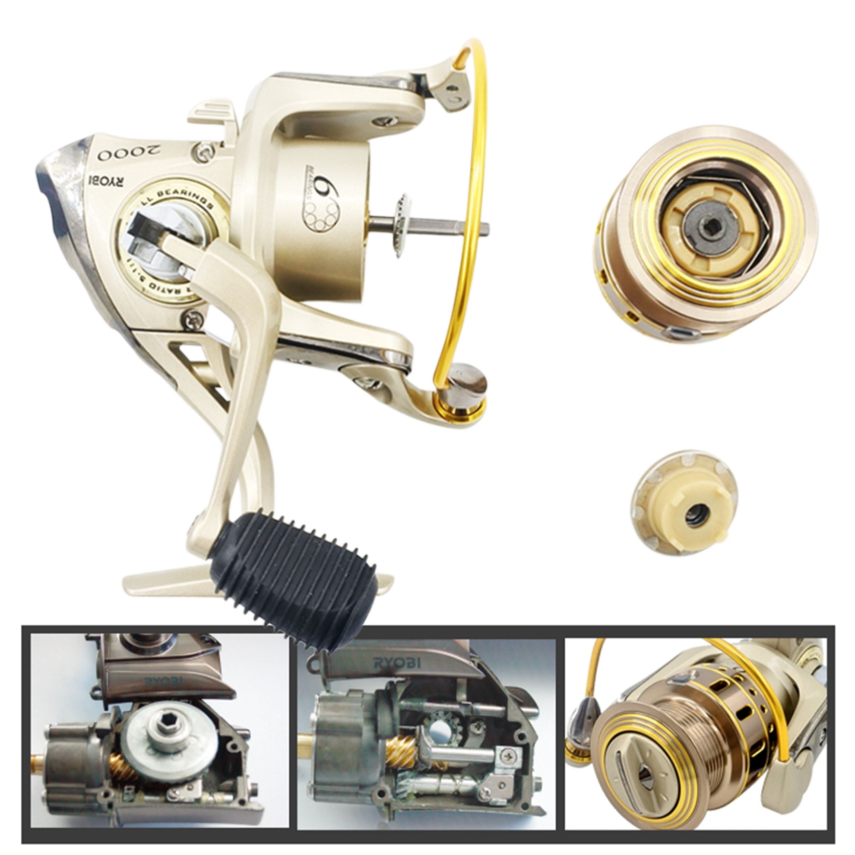 Ryobi Tresor 3000 Spinning Reel, 5:0:1 Gear Ratio 5+1 BB V658-93MC000610303