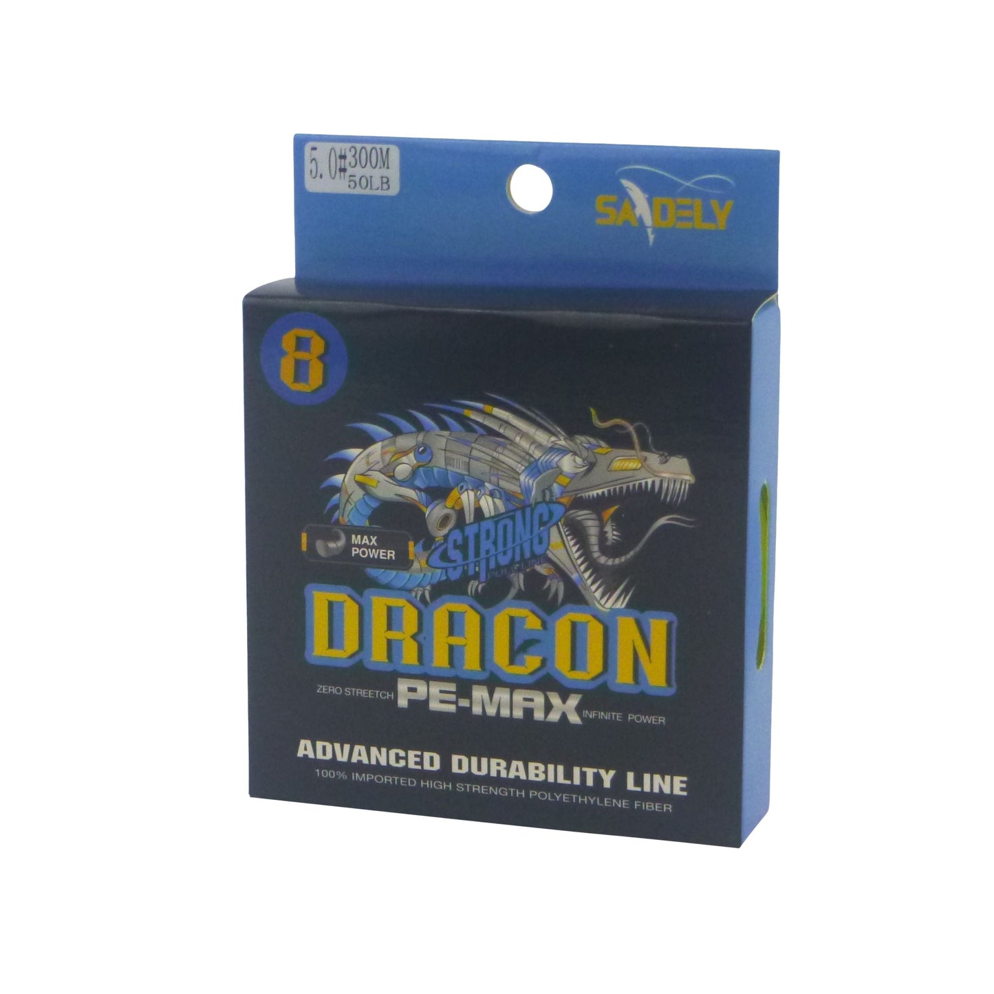 Samdely Dracon X8 Braid, Yellow, #2.0, 25lb, 300Mtr V658-93MC000630105
