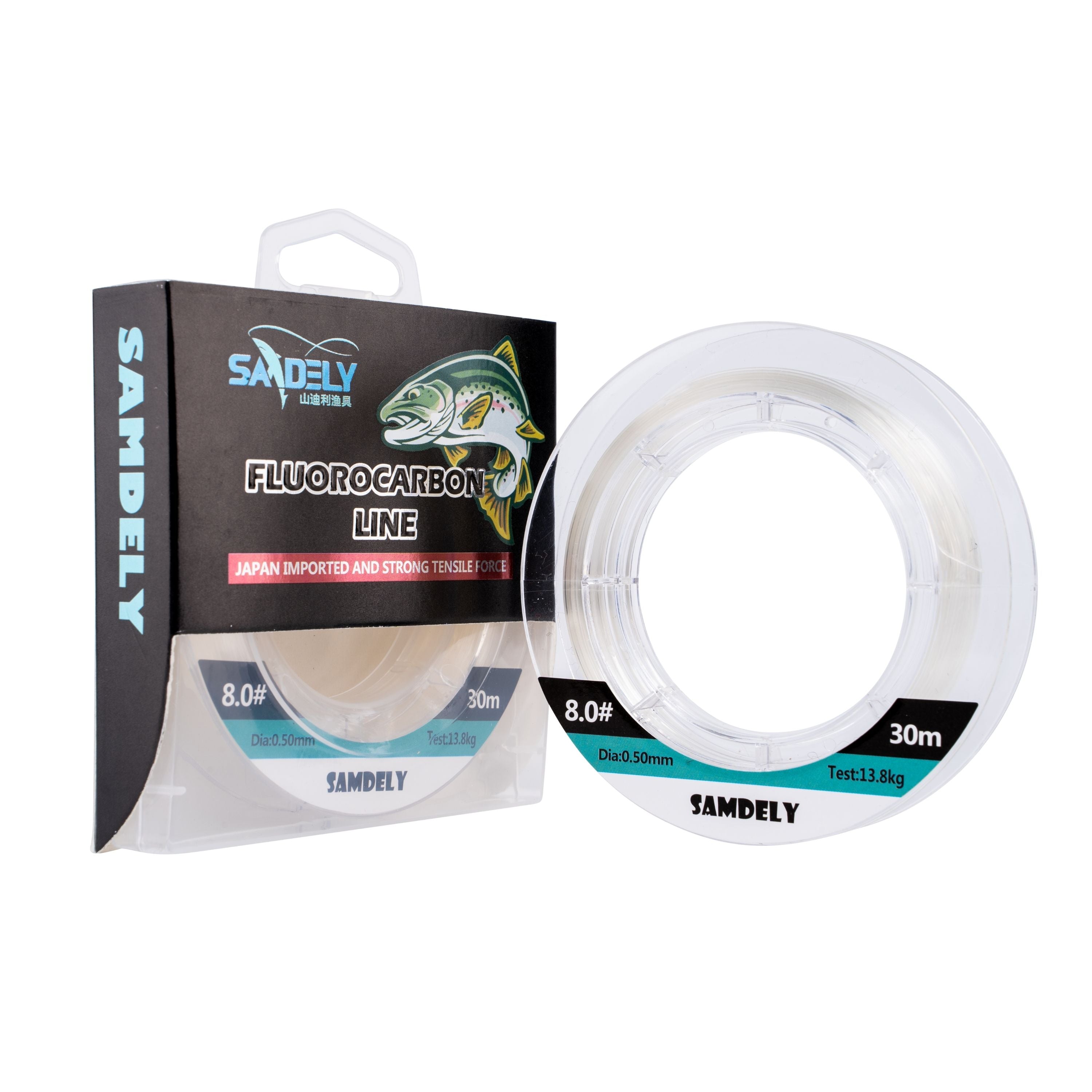 Samdely Clear Fluorocarbon Leader, #1.0, 6lb, 30Mtr V658-93MC000630401