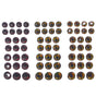 Artizan Molded Lure Eyes, 7, 8, 9, 10mmD, 3 Colours, Qty 69 V658-93MC000660200