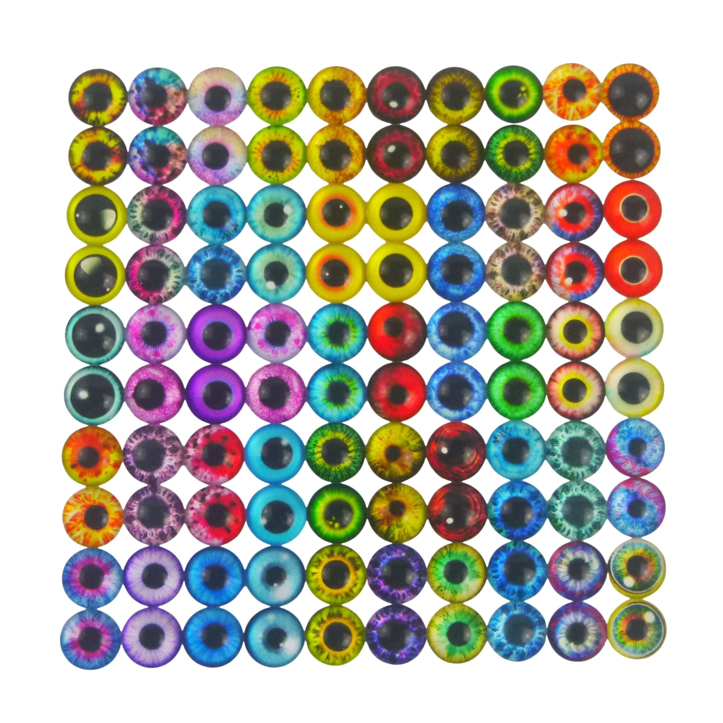 Artizan Molded Lure Eyes, 14mmD, 50*2, Qty 100 V658-93MC000660202