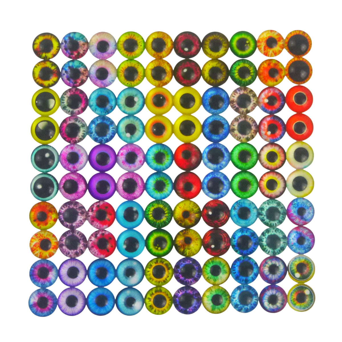 Artizan Molded Lure Eyes, 14mmD, 50*2, Qty 100 V658-93MC000660202