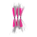 Dekoi Krystal Flash Lure Skirts, Silver Pink