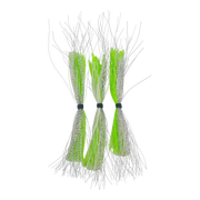 Dekoi Krystal Flash Lure Skirts, Silver Chartruese