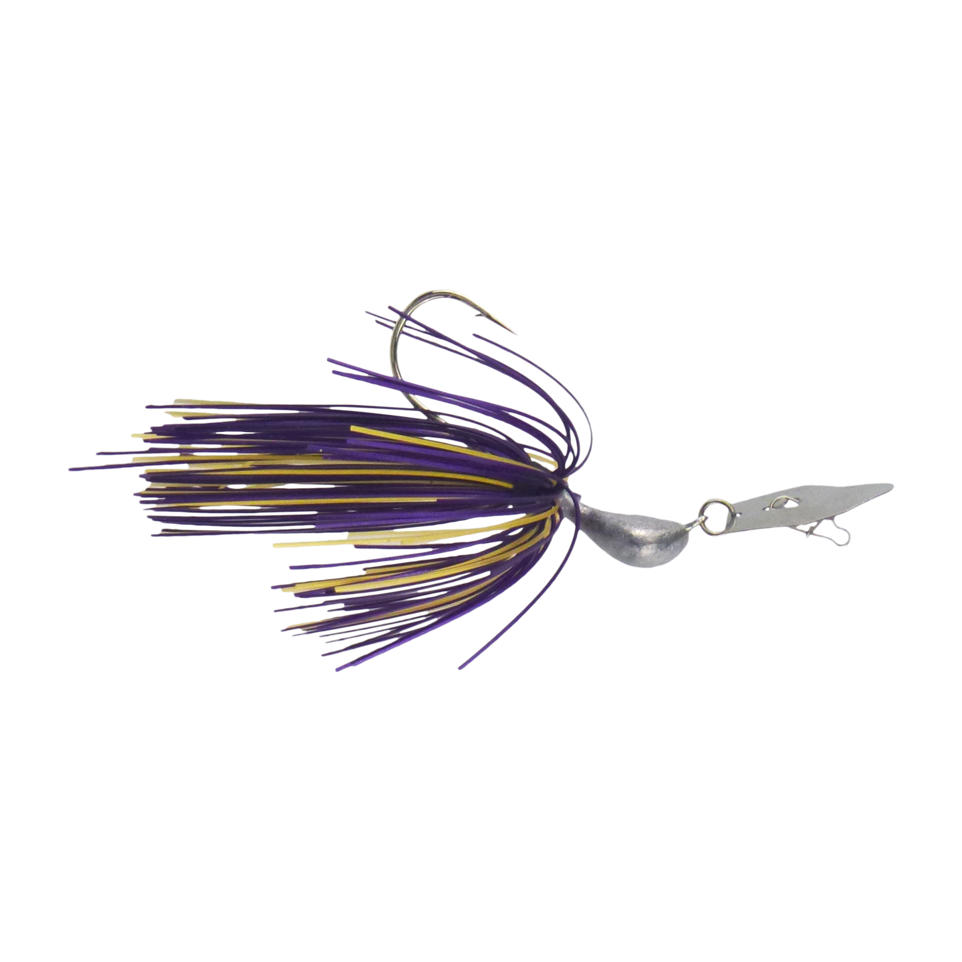 Dekoi 7gm Bladed Swim Jig, Chatterbait, Purple Gold, 2 pack V658-93MC003072011