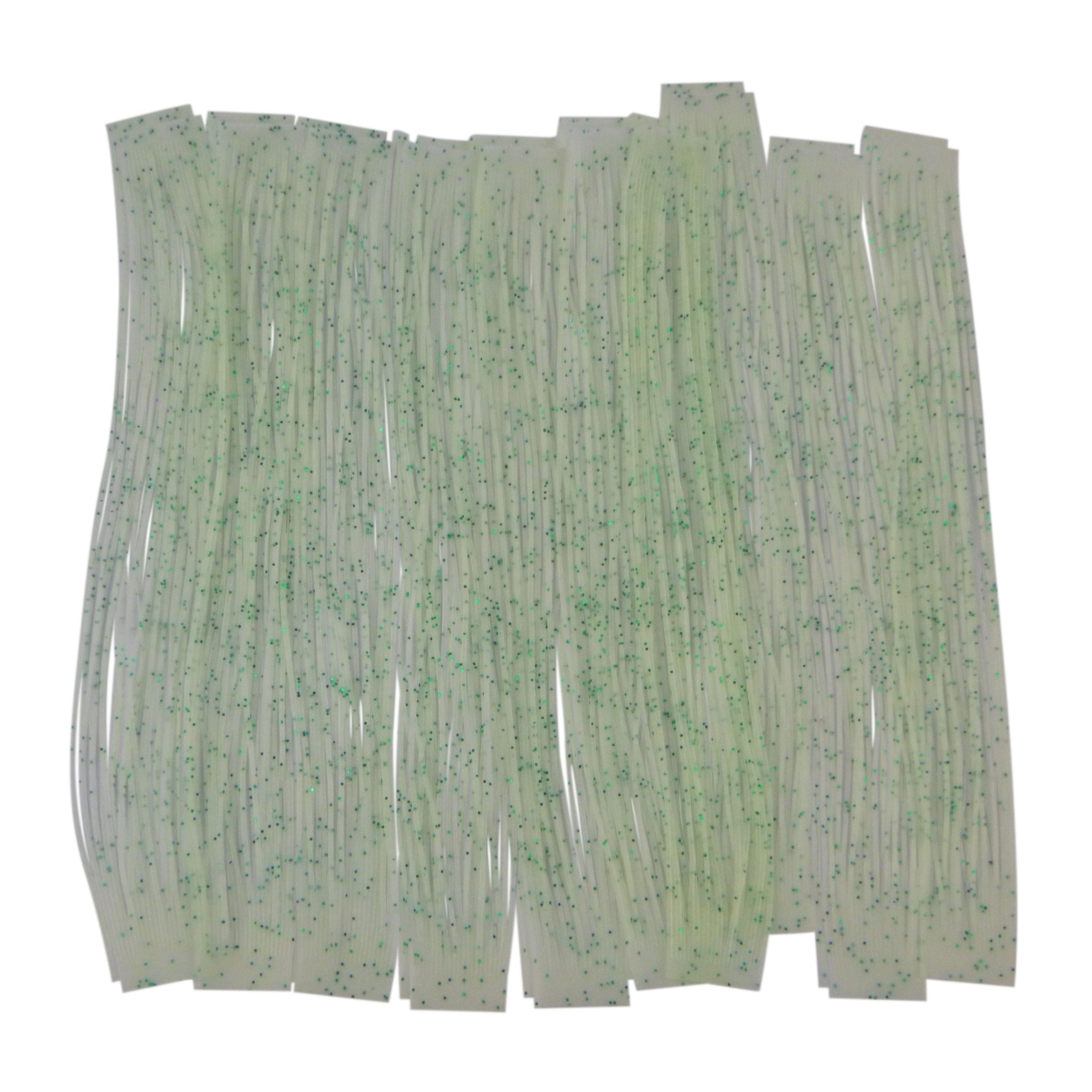 Artizan 22 strand silicon skirt, Lumo White with Green Flake, Pack of 20 V658-93MC278801036