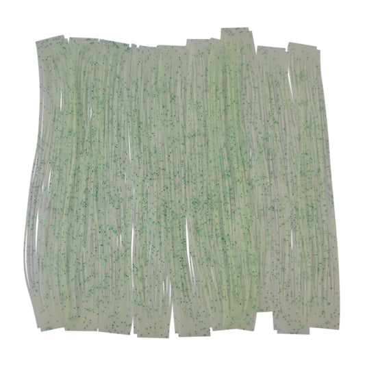Artizan 22 strand silicon skirt, Lumo White with Green Flake, Pack of 20 V658-93MC278801036