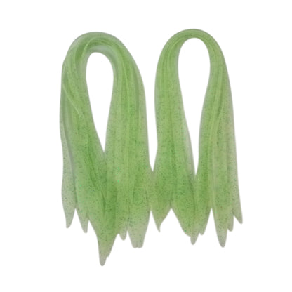 Artizan Silicon Lure Tails, Lumo Green, Pack of 20 V658-93MC278821036