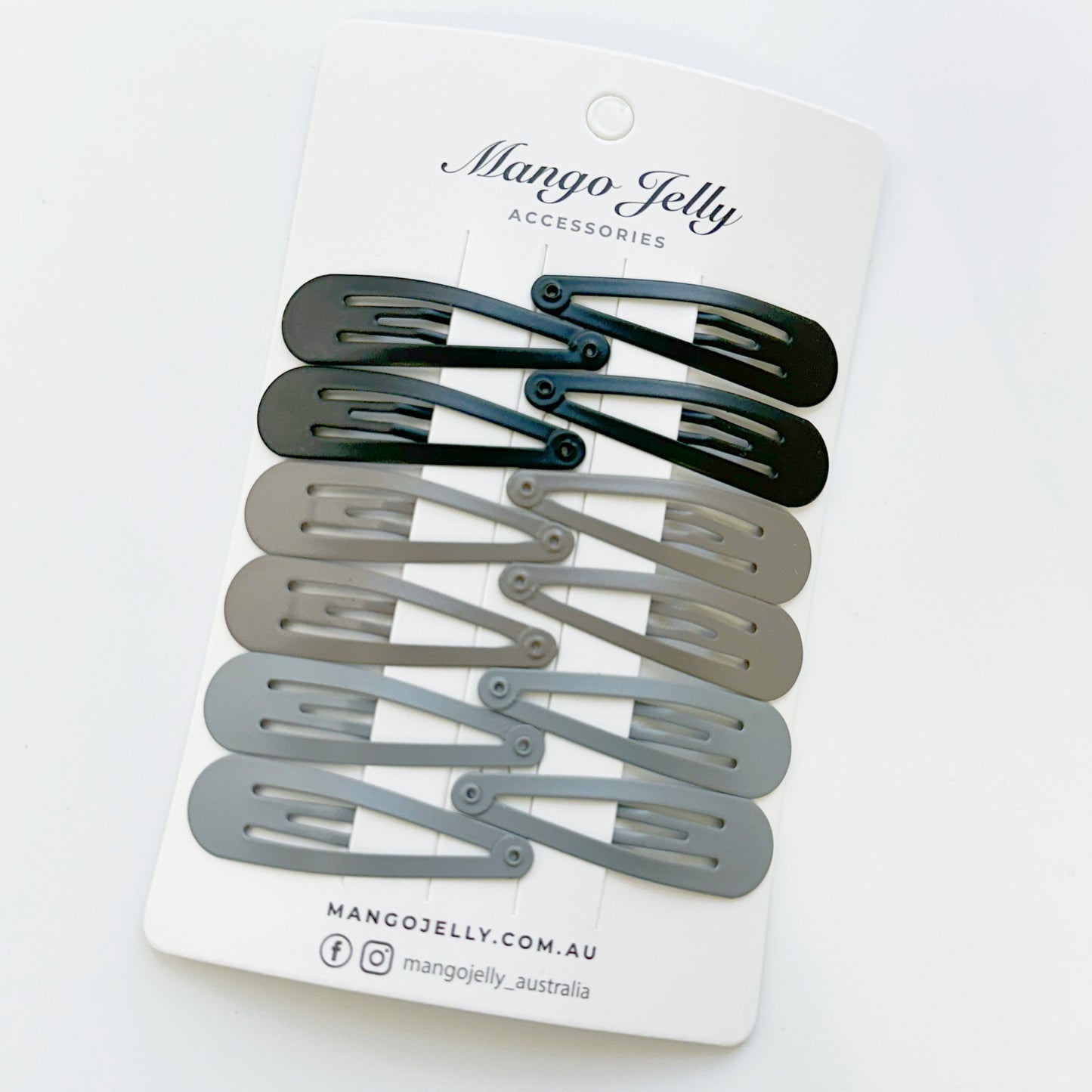 Essential Snap Hair clips - Black - 6 Pieces V659-BASIC-BLACK-6P