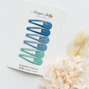 Essential Snap Hair clips - Blue - 12 Pieces
