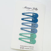 Essential Snap Hair clips - Blue - 12 Pieces