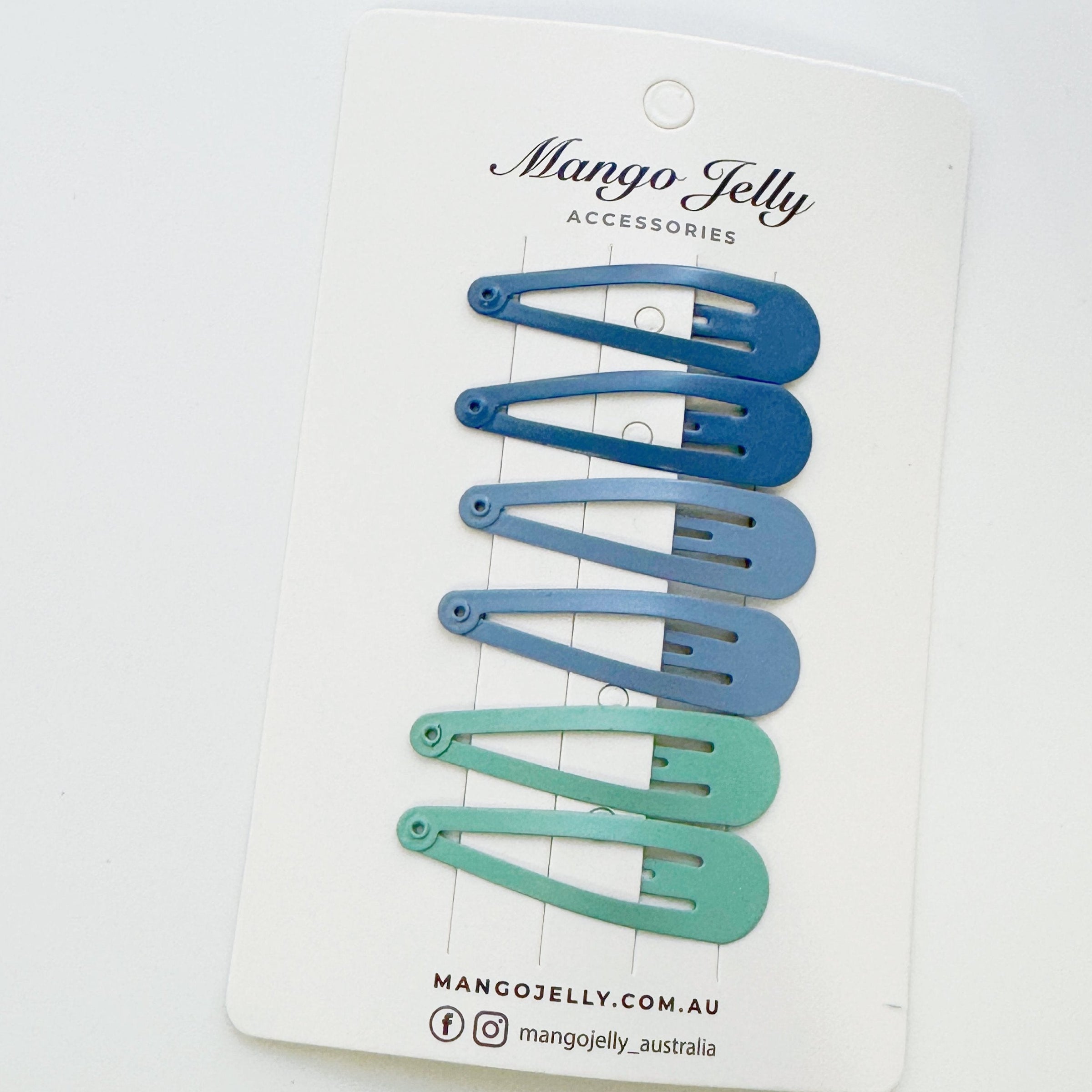 Essential Snap Hair clips - Blue - 12 Pieces