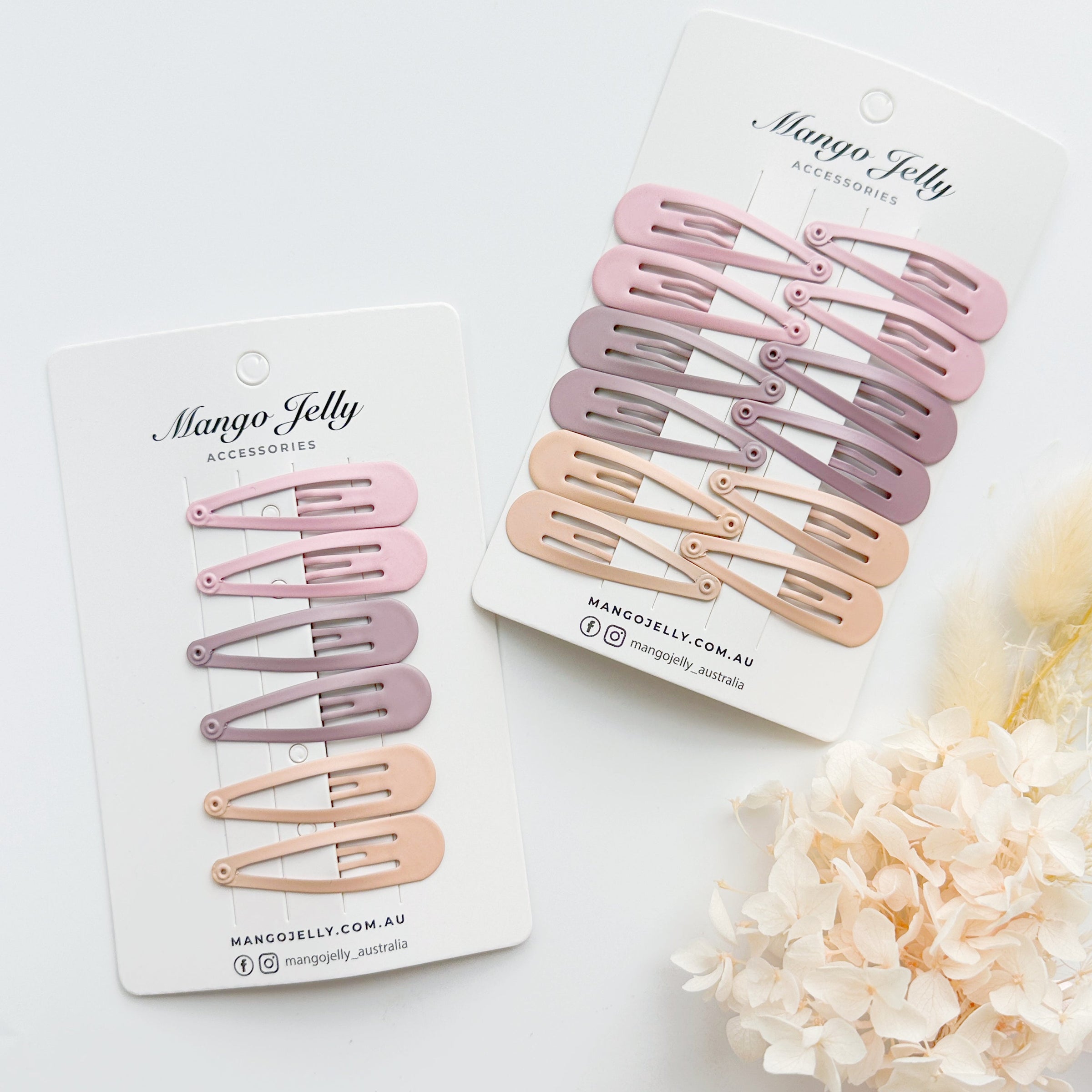 Essential Snap Hair clips - Dusty Pink - 6 Pieces V659-BASIC-DUSPINK-6P