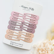 Essential Snap Hair clips - Dusty Pink - 6 Pieces V659-BASIC-DUSPINK-6P