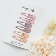 Essential Snap Hair clips - Dusty Pink - 6 Pieces V659-BASIC-DUSPINK-6P
