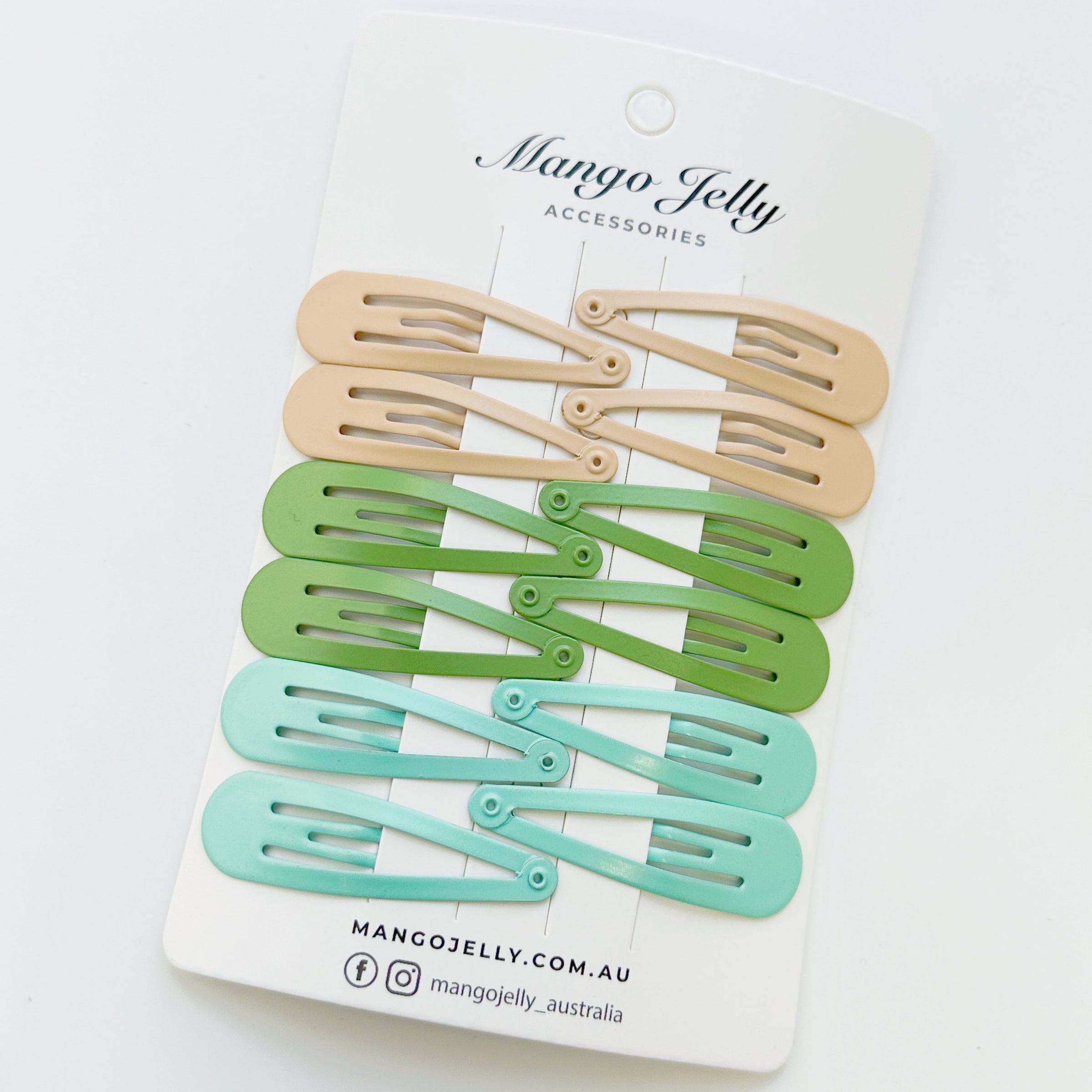 Essential Snap Hair clips - Fresh - 12 Pieces V659-BASIC-FRESH-12P