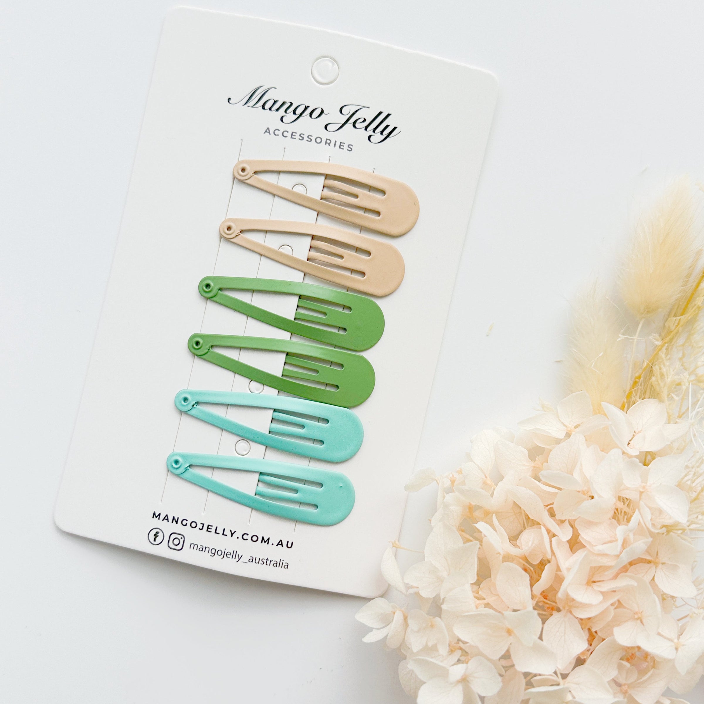 Essential Snap Hair clips - Fresh - 6 Pieces V659-BASIC-FRESH-6P