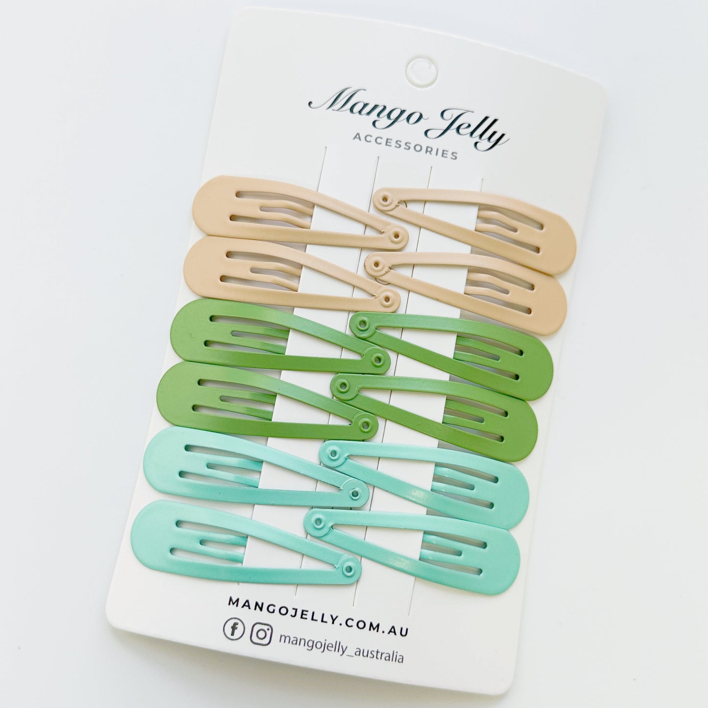 Essential Snap Hair clips - Fresh - 6 Pieces V659-BASIC-FRESH-6P