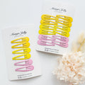 Essential Snap Hair clips - Lemon - 12 Pieces V659-BASIC-LEMON-12P