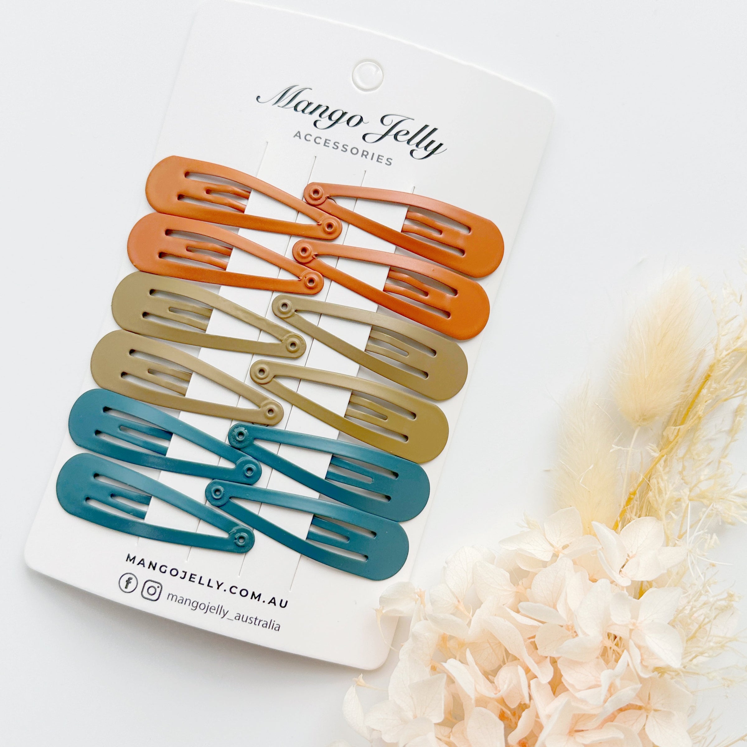 Essential Snap Hair clips - Natural - 12 Pieces V659-BASIC-NATURAL-12P