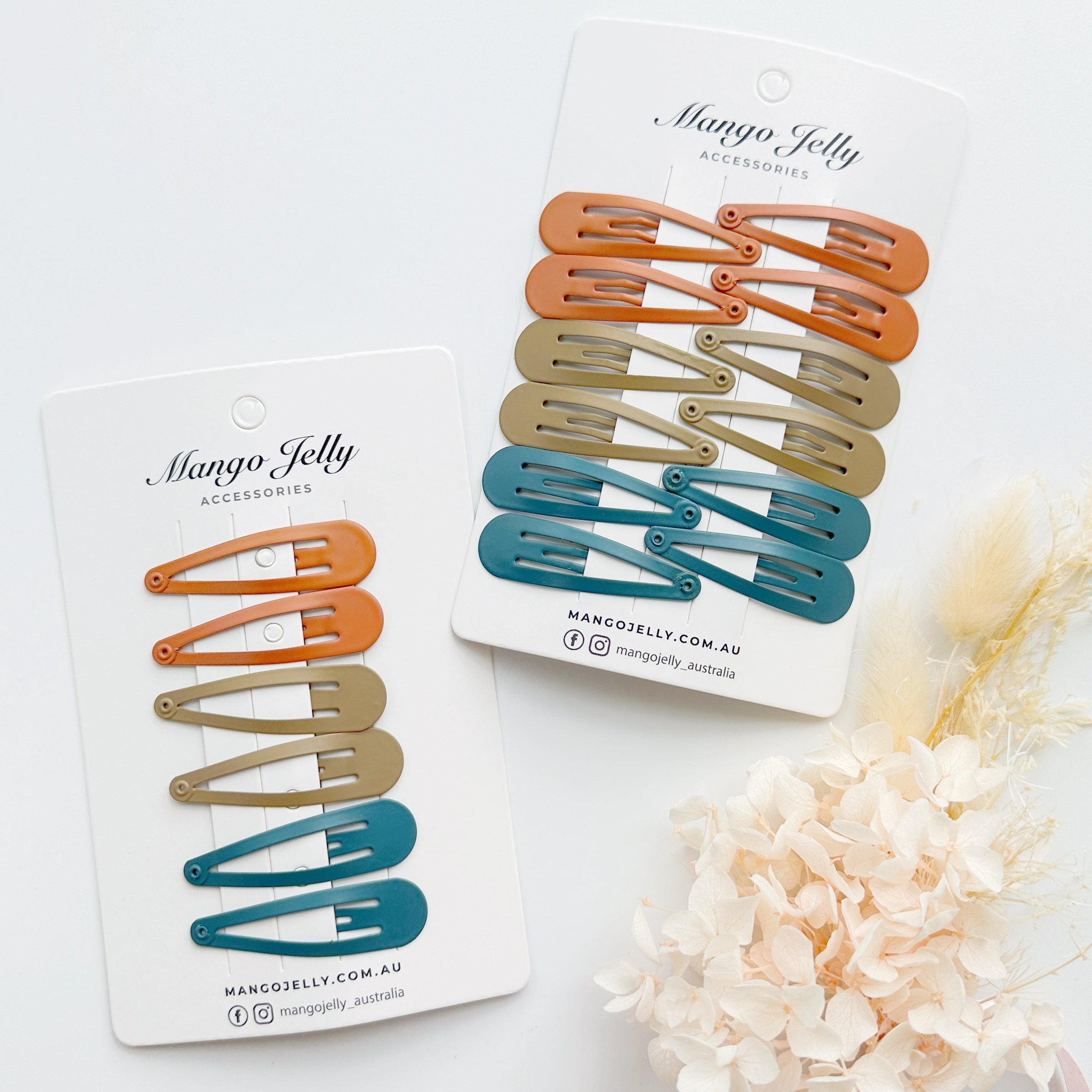 Essential Snap Hair clips - Natural - 6 Pieces V659-BASIC-NATURAL-6P