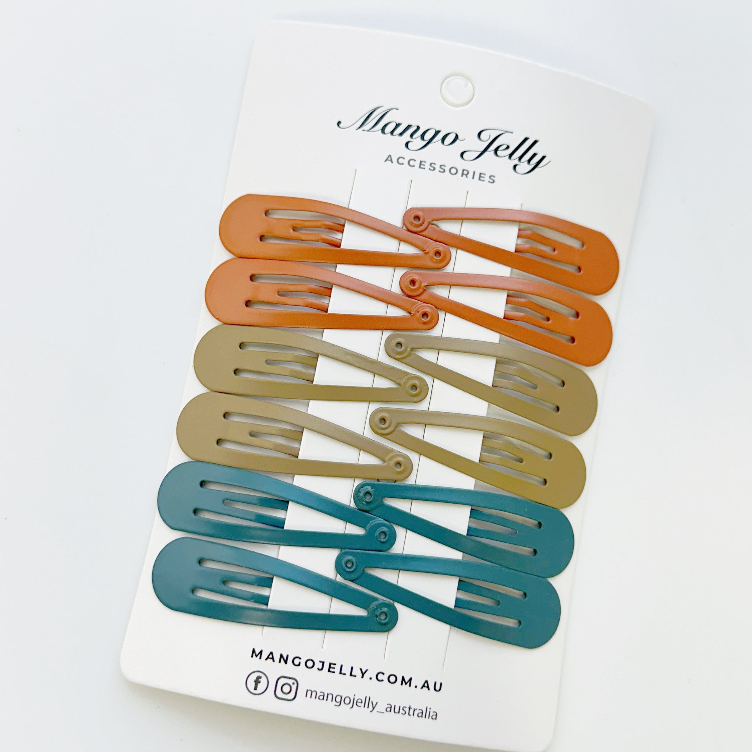 Essential Snap Hair clips - Natural - 6 Pieces V659-BASIC-NATURAL-6P