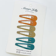 Essential Snap Hair clips - Natural - 6 Pieces V659-BASIC-NATURAL-6P