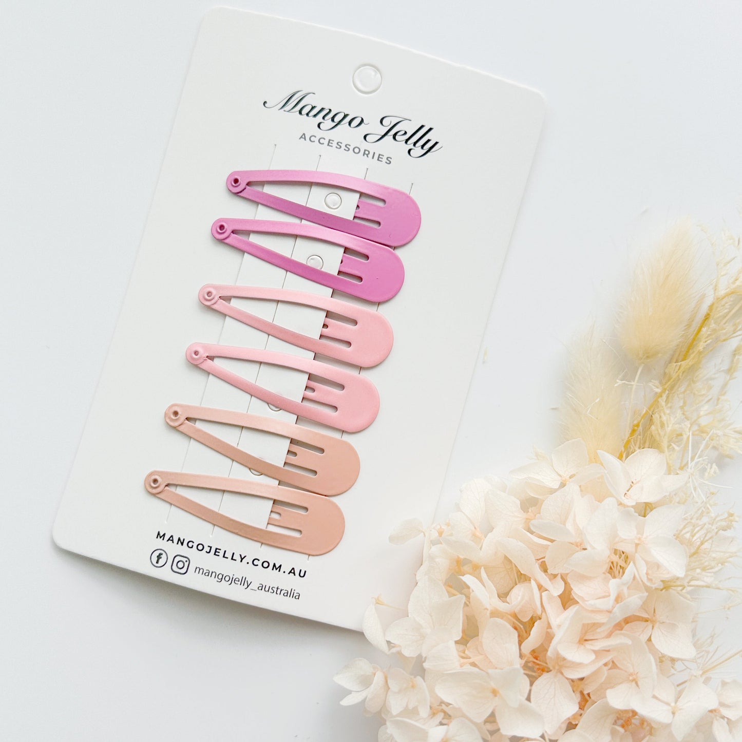 Essential Snap Hair clips - Pink - 12 Pieces V659-BASIC-PINK-12P