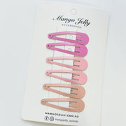 Essential Snap Hair clips - Pink - 6 Pieces