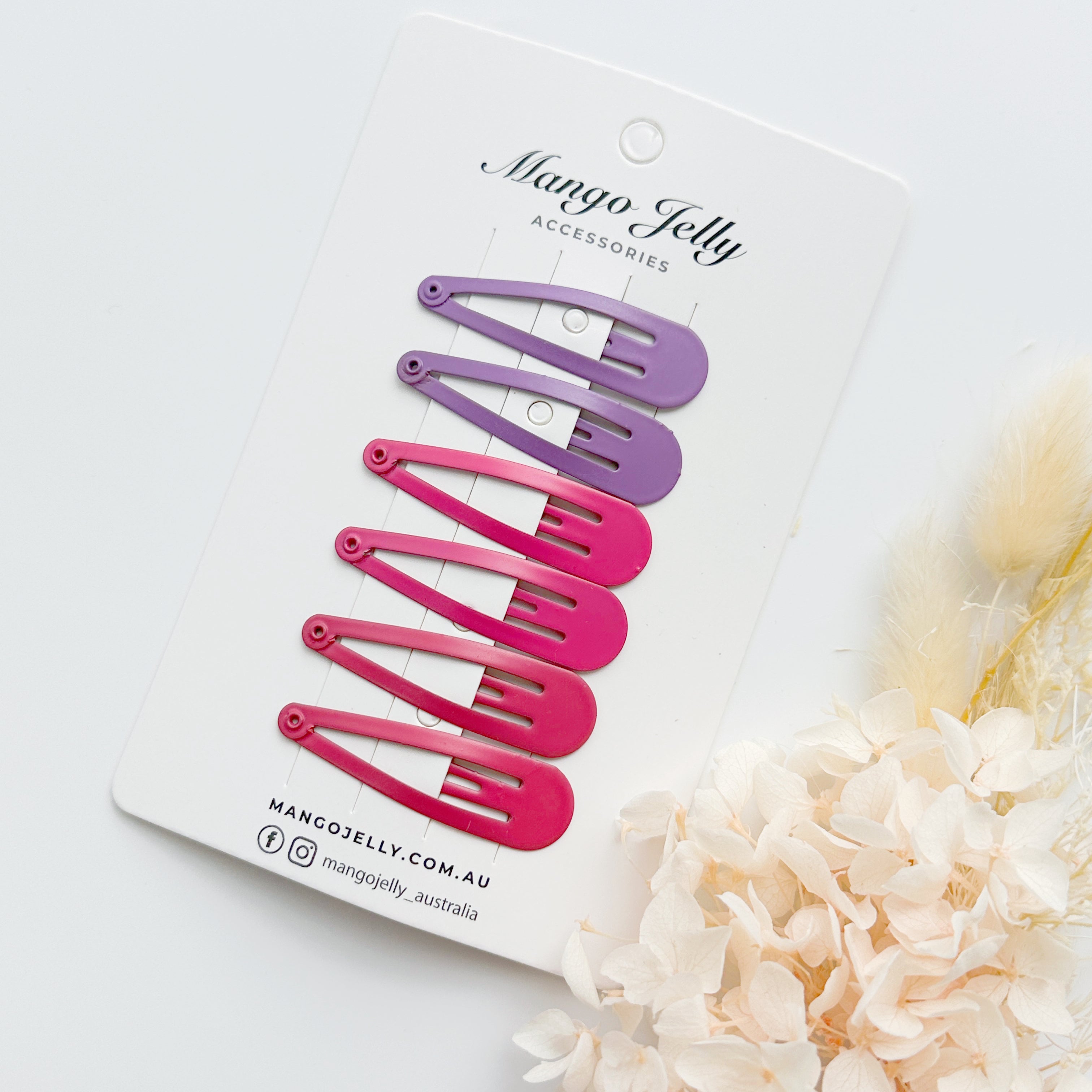 Essential Snap Hair clips - Rosie - 12 Pieces V659-BASIC-ROSIE-12P